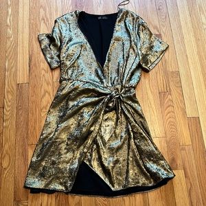 Zara gold dress